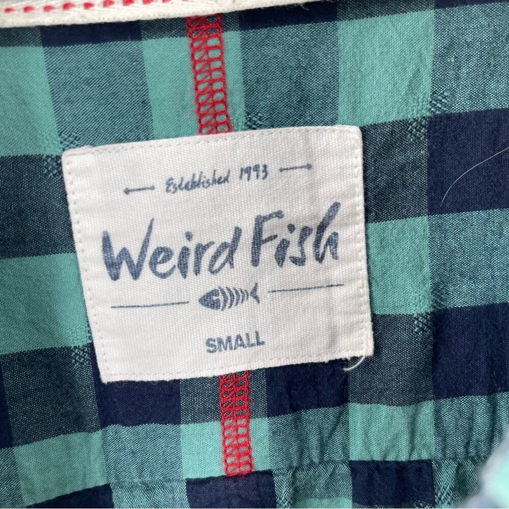 WEIRD FISH Button Down Shirt Small Short Sleeve Buffalo Check Lifestyle Outdoor - Picture 4 of 15